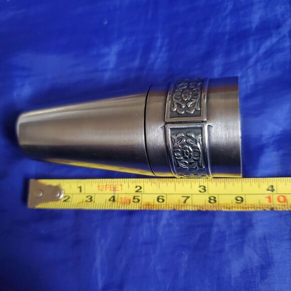 Vtg MCM Robert Stanley Salt & Pepper Set "Velvet" Stainless Danish Scandi-Style - Picture 3 of 6